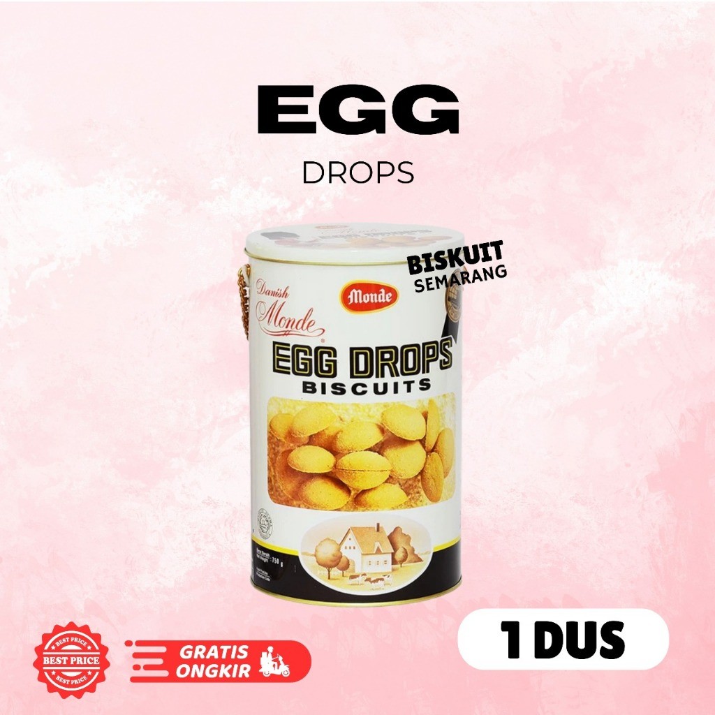 Monde Egg Drop 750g Rantai Monde Egg Drop Biskuit 1 KARTON Isi 6 Kaleng BISKUIT SEMARANG