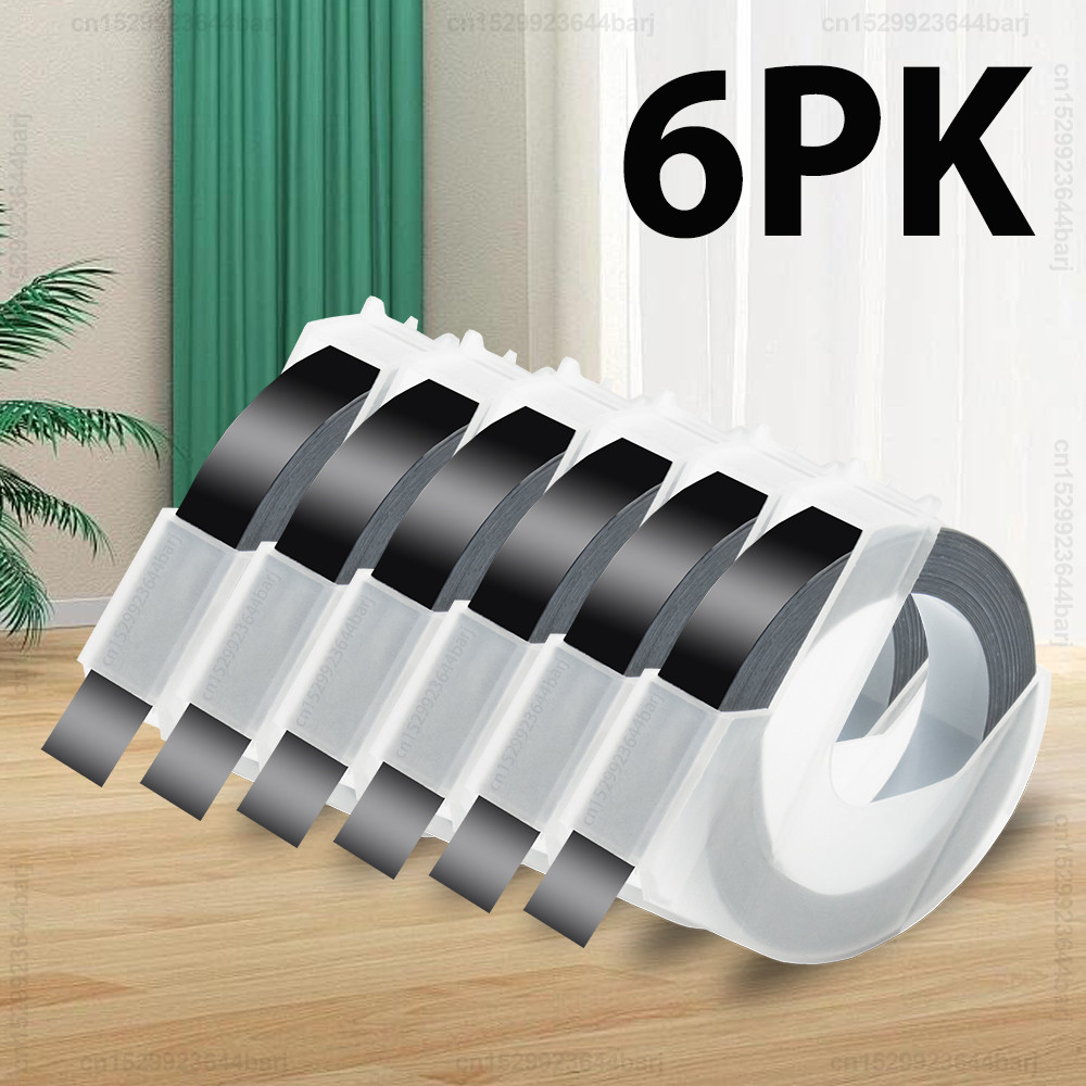 3/6PK Compatible Dymo 3D Label Tape Adhesive 9mm dymo 3D Embossing Tapes for For DYMO 12965 1610 Mot