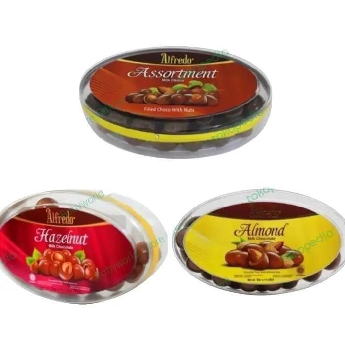 Alfredo Milk Chocolate Coklat Import 180gr Varian Assortment / Almond / Hazelnut