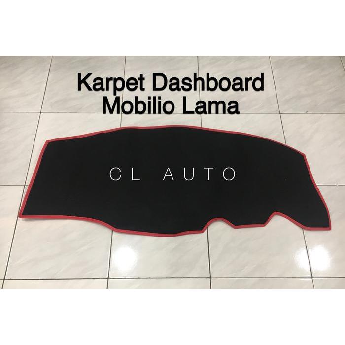 KARPET COVER ALAS DASHBOARD MOBIL MOBILIO LAMA BAHAN BELUDRU PELINDUNG - HITAM FULL