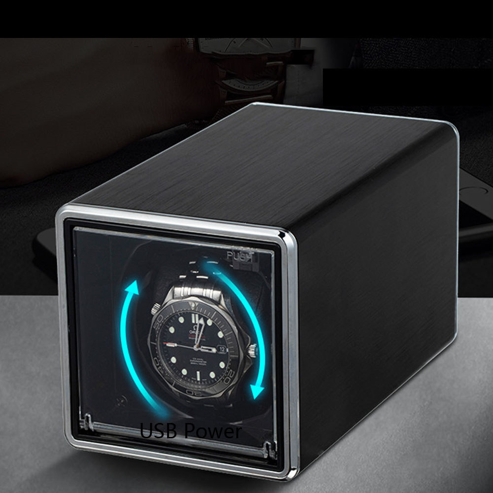 New Mini Automatic Watch Winder box,Similar Hands Waving Watch Winder Dobule Power Source Watch Wind