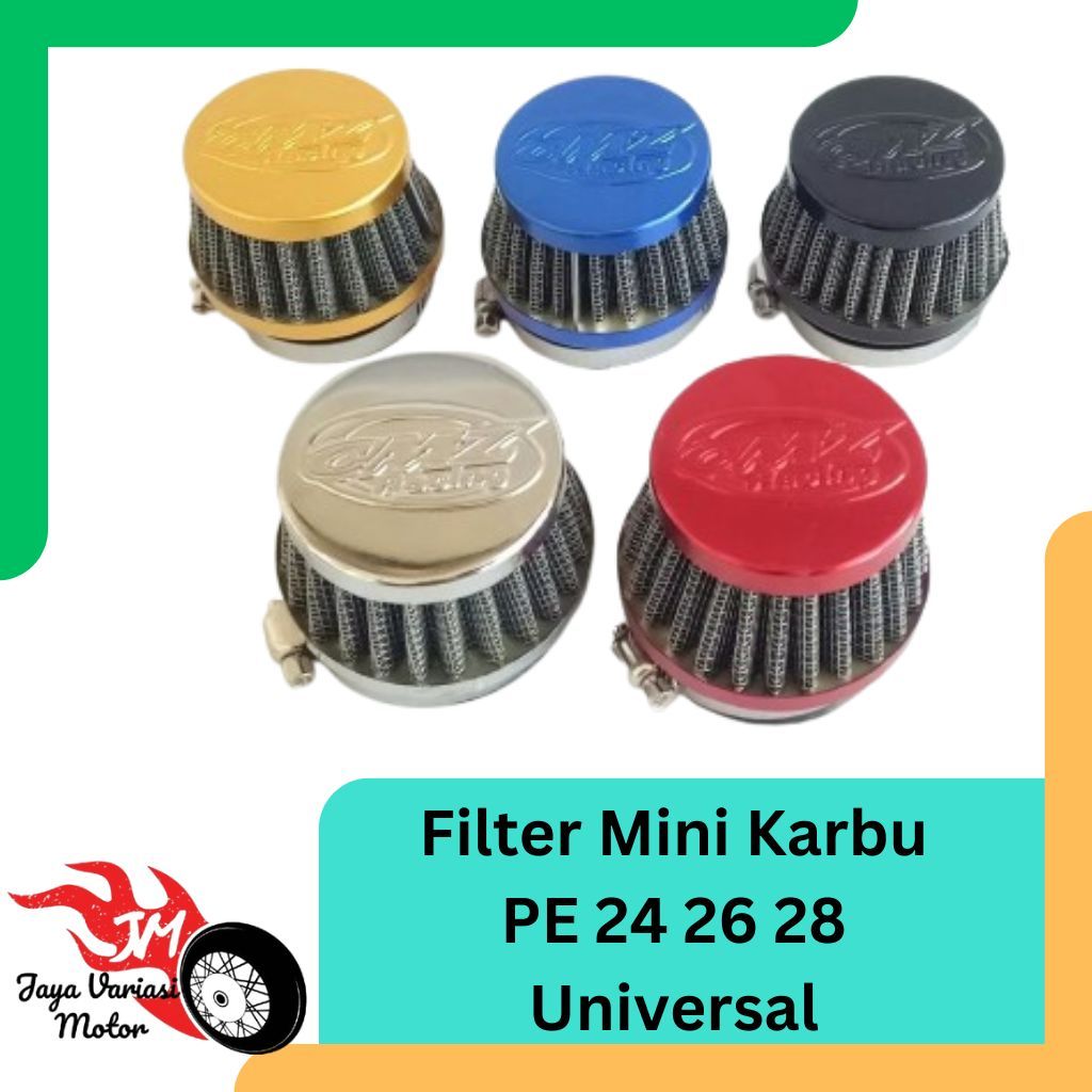 Saringan Filter Karburator Variasi / Filter Udara Mini Sepeda Motor Universal PE 24 26 28
