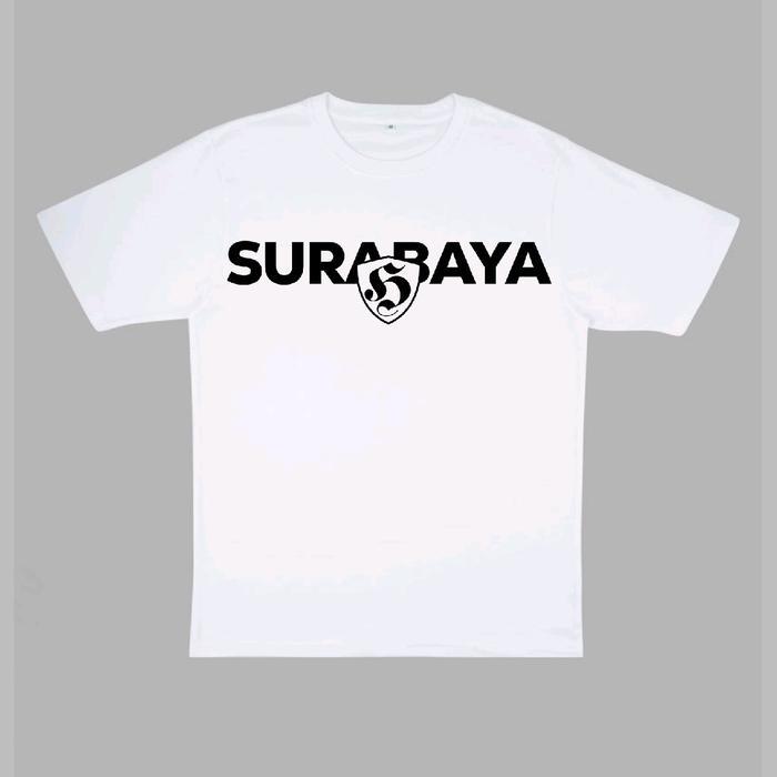 (COD) Kaos Casual Surabaya Hooligans Spartac Cotton Combad 24s Putih - PUTIH, M