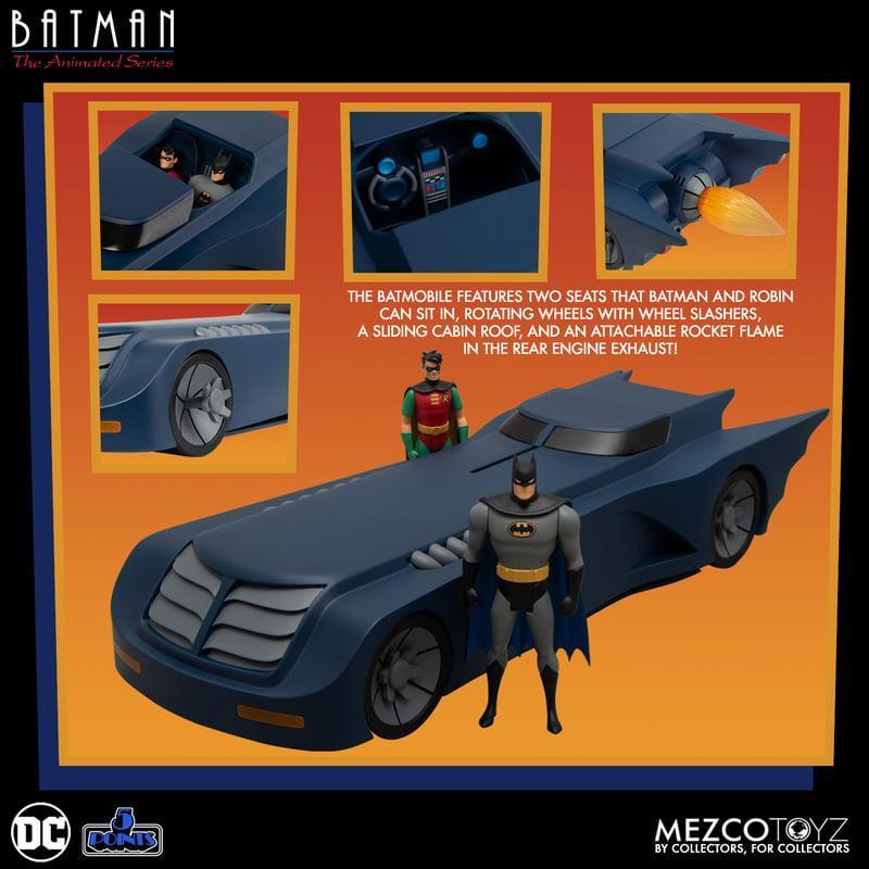 Mezco Toyz 5 Points Batman: The Animated Series Batmobile