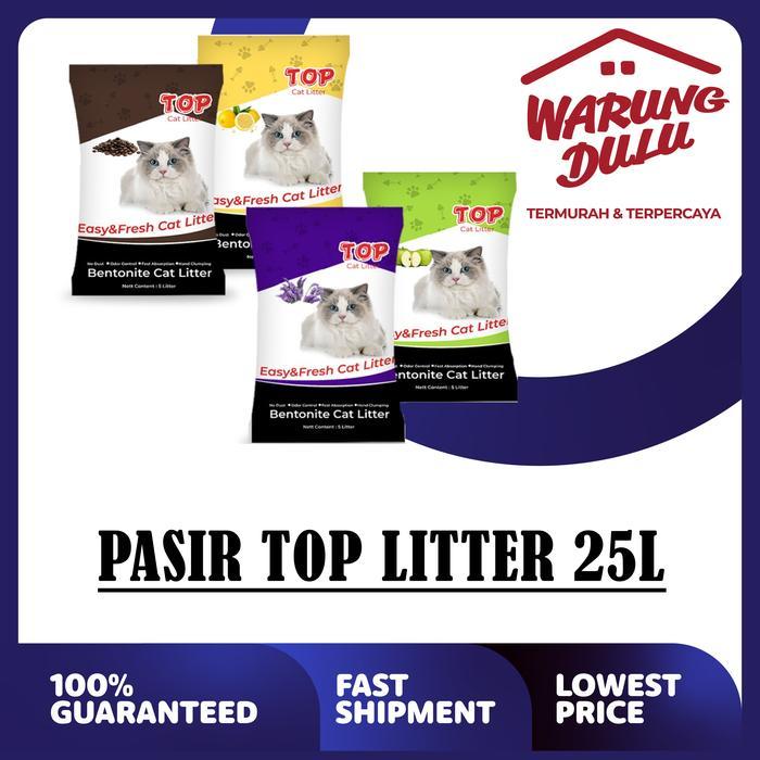 Klik Petfood Pasir Kucing Wangi TOP LITTER 25L/20KG (GRAB/GOSEND) - LEMON