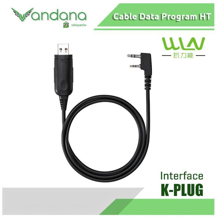 Kabel Data USB Programming Handy Talkie Walkie Talkie HT, KPlug untuk WLN KDC SERIES, Pofung Baofeng