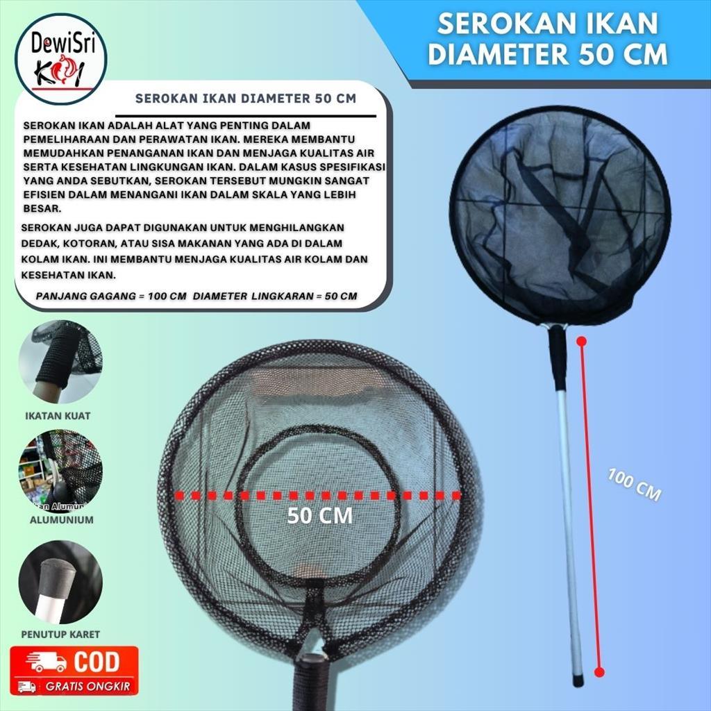 Serokan Diameter 50 Cm panjang 100 cm Serokan Ikan Koi