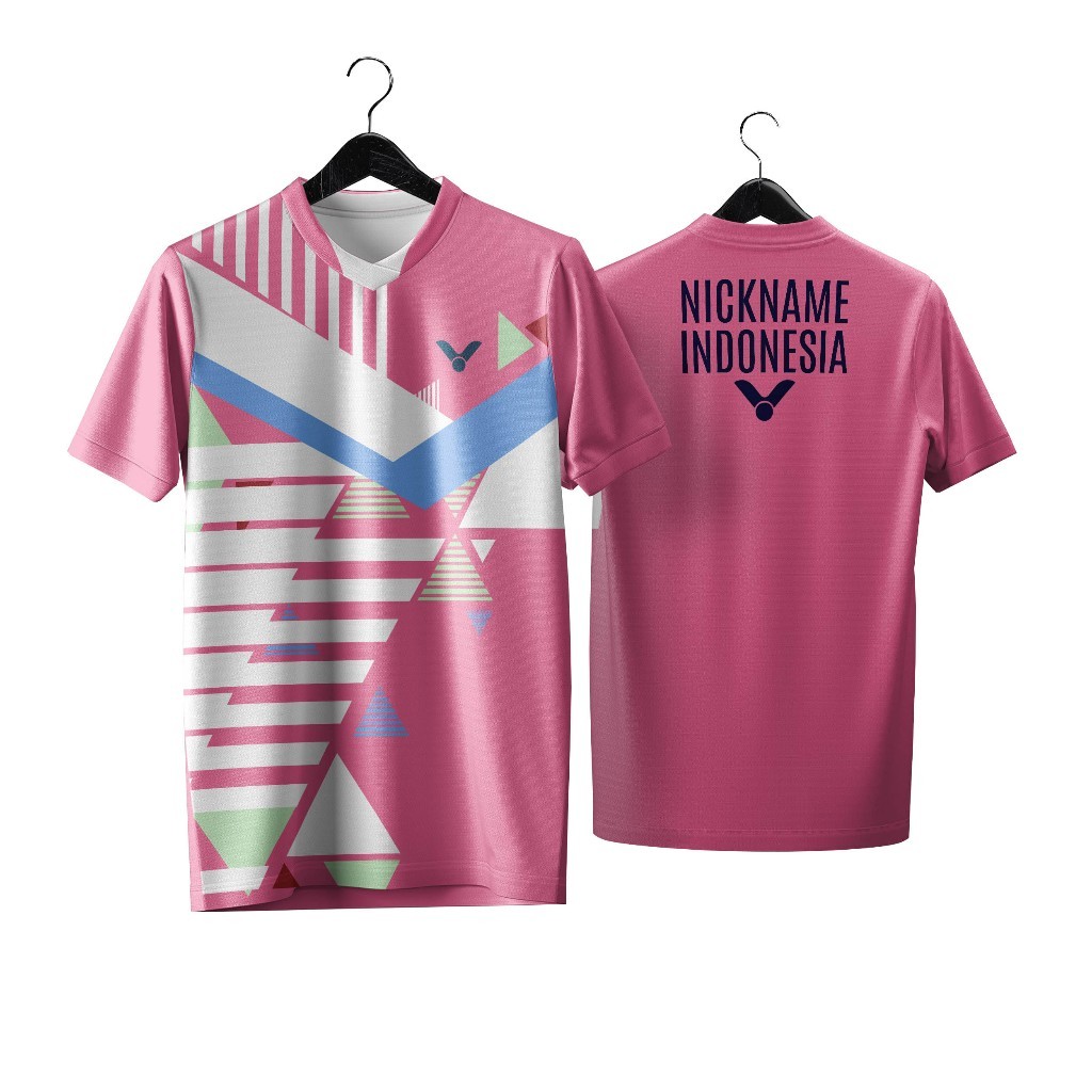 Jersey Badminton Victor Indonesia Free Request Nama Punggung Drifit Premium ABsport