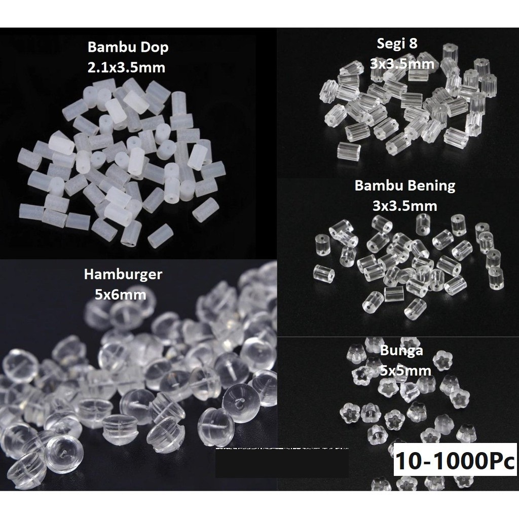 Pantat Anting Tusuk Bahan Silikon Harga/10-1000pc