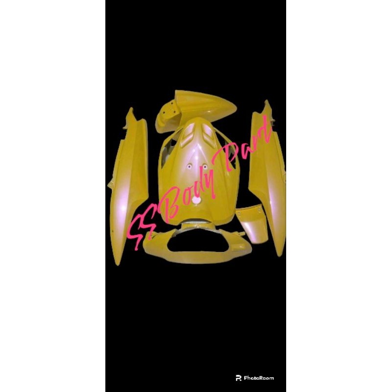 cover full body halus mio sporty kuning lembayung ungu