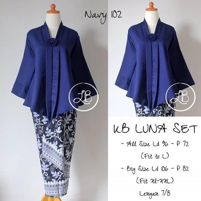 Setelan Kebaya Modern Kutu Baru Floy Hot Pink / Fanta Dan Pilihan Warna Lain - SET HOT PINK / FANTA,