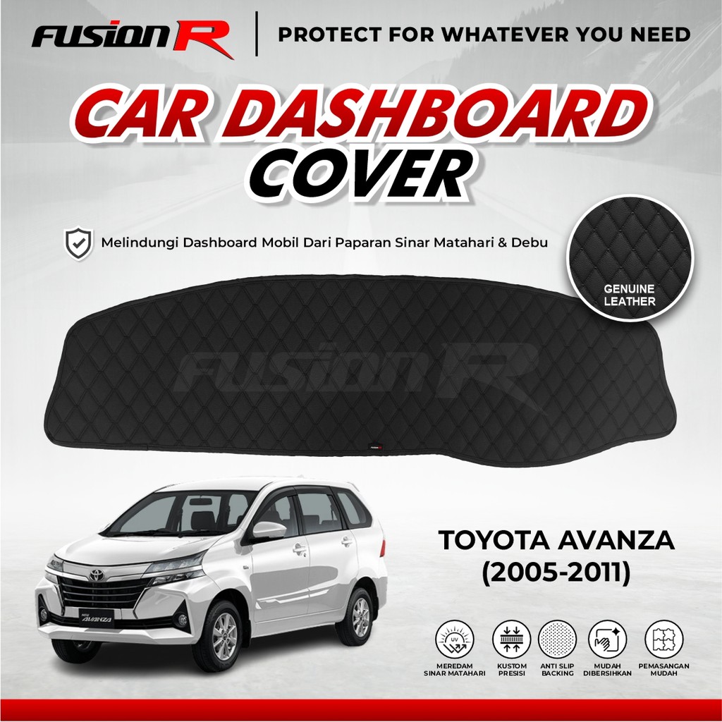 Fusion R Car Cover Dashboard Mobil Avanza Xenia 2005 - 2011 Premium Custom Fit / Pelindung Dashboard