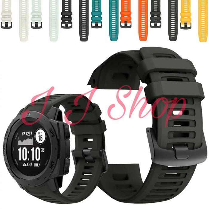 New Arrival Strap Rubber Model Original Garmin Instinct Watch Band Tali Jam Tangan - Hitam