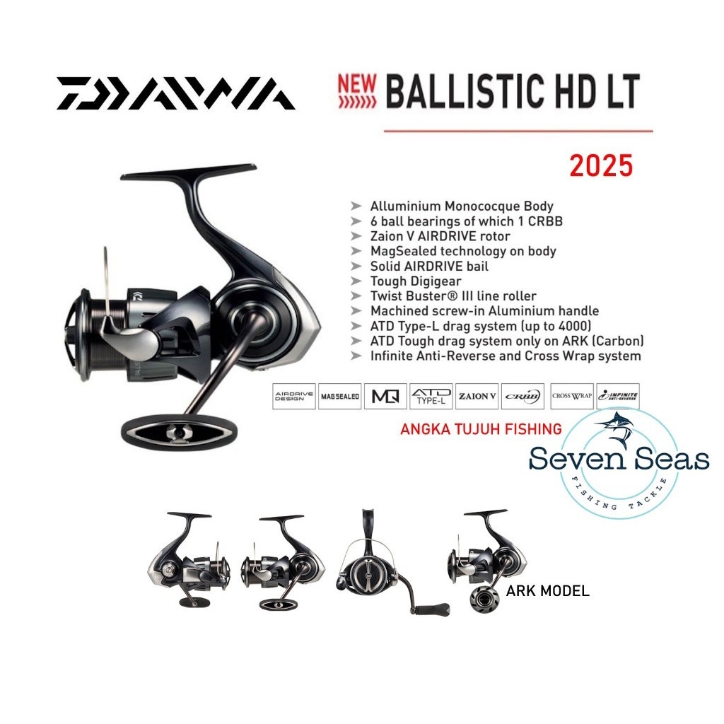 Daiwa Ballistic HD LT ARK Model 2025 Spinning Reel Pancing