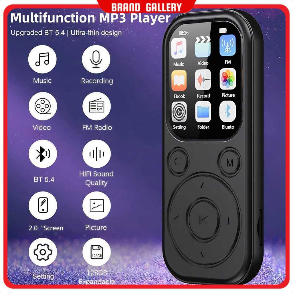 MP3 Digital Audio Player HiFi Bluetooth MP4 2 Inch 210mAh - SD-09