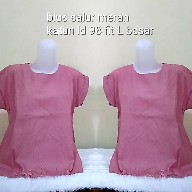 Blus salur merah
