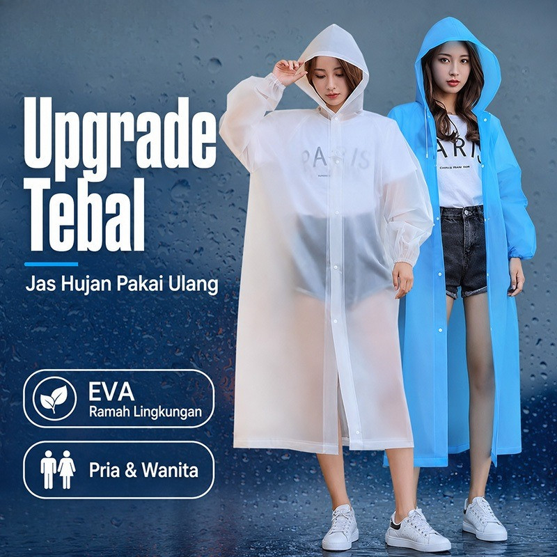 Raincoat Jas Hujan Ponco Kelelawar Jumbo Pria Wanita