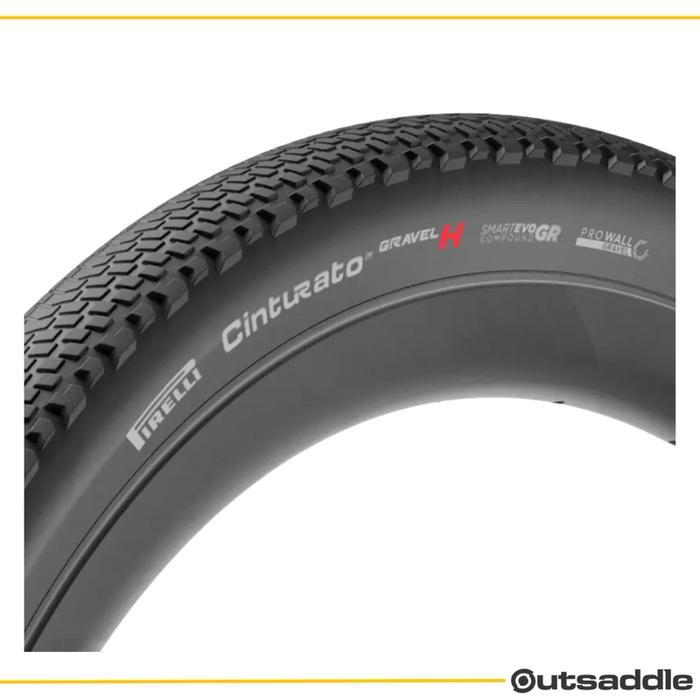 PIRELLI Cinturato Gravel H 700x35c 700x40c Ban Sepeda Gravel Tubeless Ready Black - 700x35c