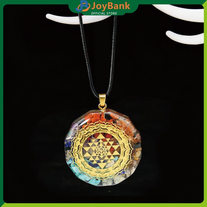 Kalung Orgonite 7 Chakra Untuk Meditasi & Healing Liontin Natural Crystal Pria Wanita
