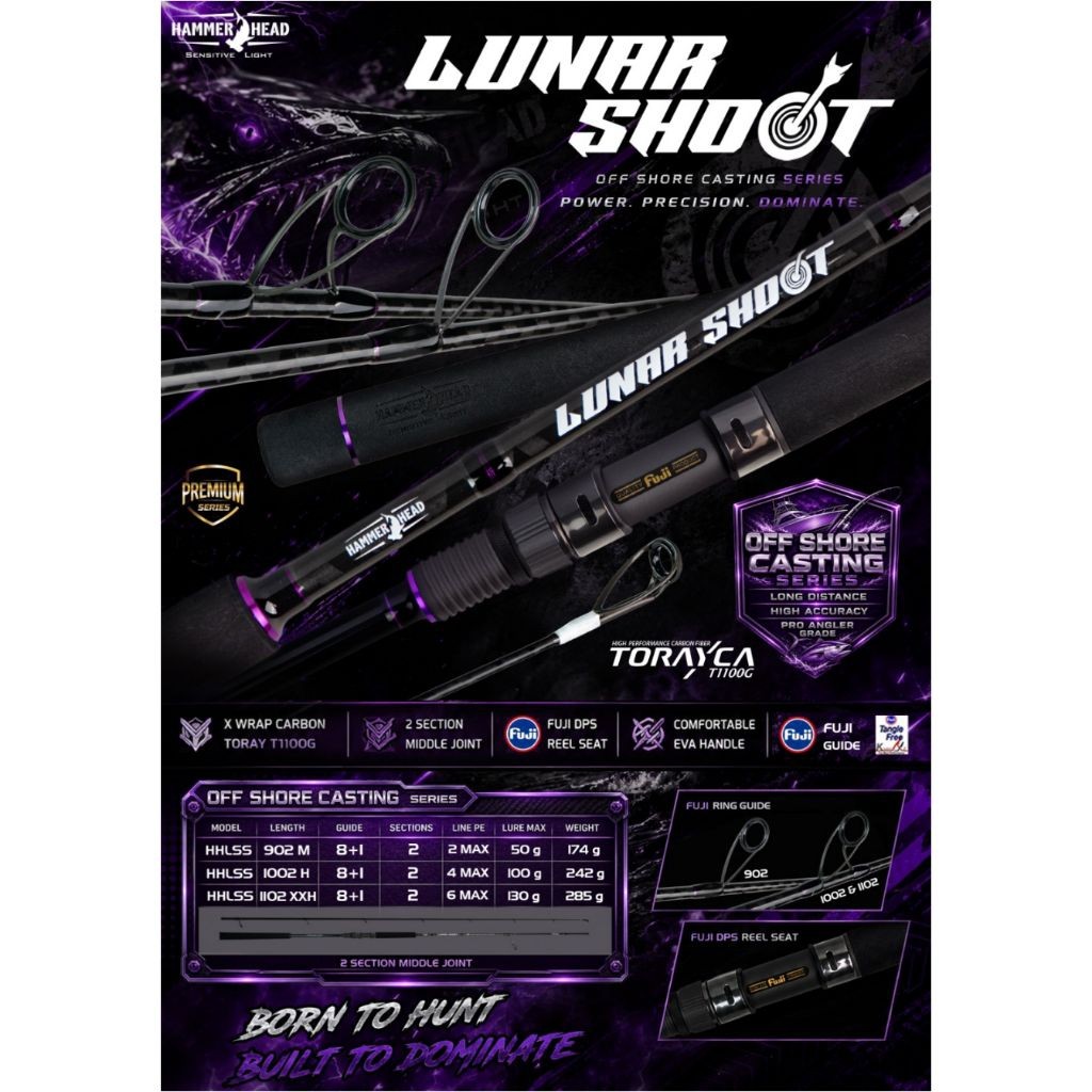 JORAN OFFSHORE CASTING HAMMERHEAD LUNAR SHOOT 902M 1002H 1102XXH FULL FUJI NEW 2026