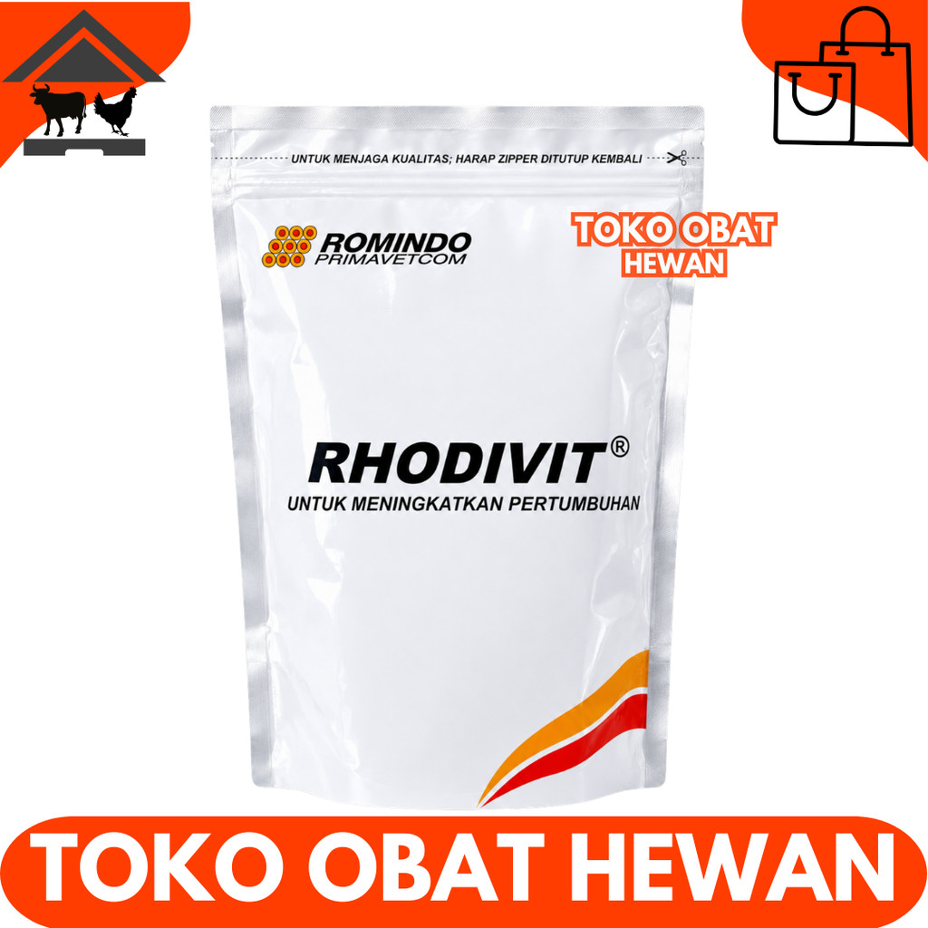 RHODIVIT 1 KG (10 PCS @100 gr) - Vitamin Ayam Meningkatkan Pertumbuhan & Produktivitas Unggas Ayam B