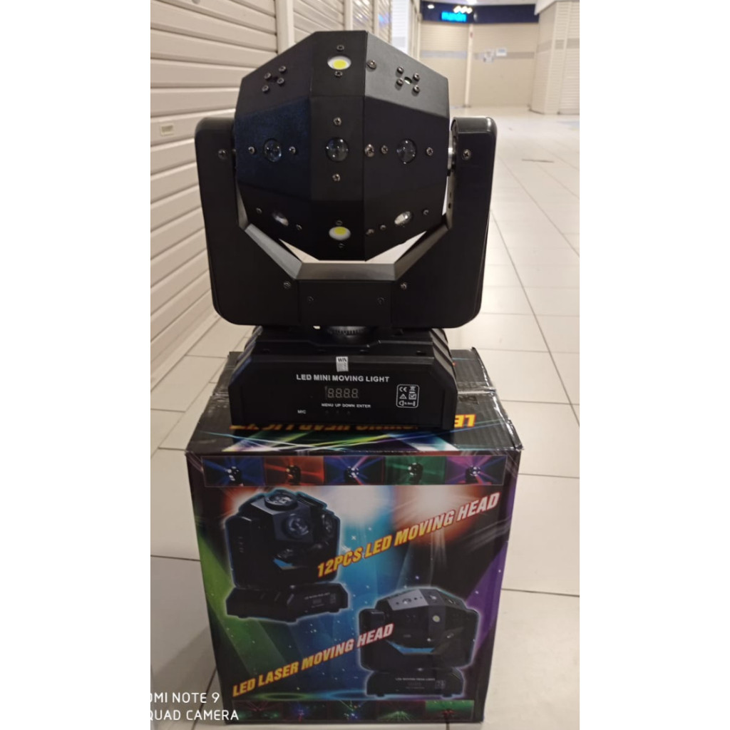 (KUALITAS TERBAIK) Moving Ball 16 LED X3Watt RGWB Led laser Strobo DJ Disco konser - TERMURAH
