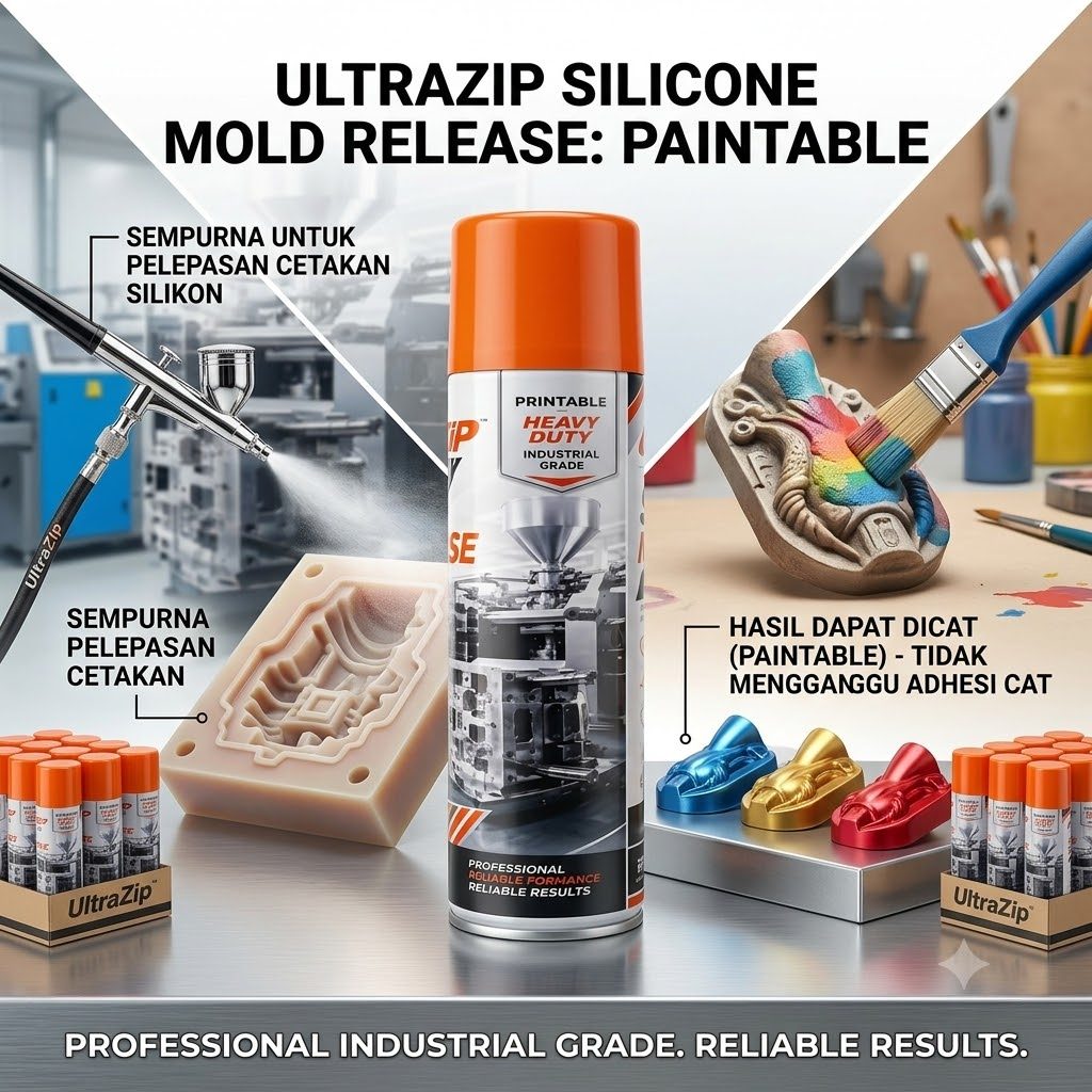 SILICONE MOLD RELEASE PAINTABLE - PELUMAS CETAKAN MOLDING MOLD RELEASE - PELUMAS ANTI LENGKET