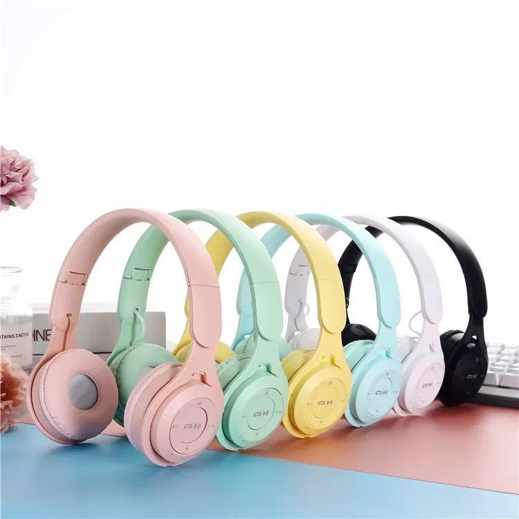 Macaron Headphones Kids Wireless Bluetooth Headphone Stereo Headband Gaming Headset with Mic Gamer G