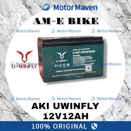 AKI SEPEDA LISTRIK UWINFLY 12V12AH ORIGINAL Aki Motor Listrik BEKEY 6 DZF-12 ORIGINAL12V 12AH SELIS 