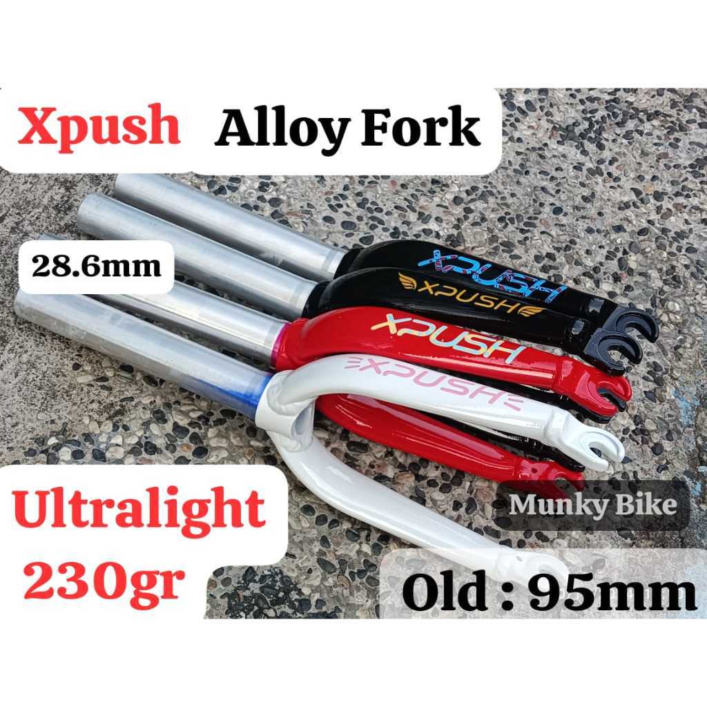 Foto Xpush Fork Garpu Depan 12 inch Alloy Ultralight Old 95mm Pushbike Balance Bike 28.6mm OS Not Carbon Gipsy