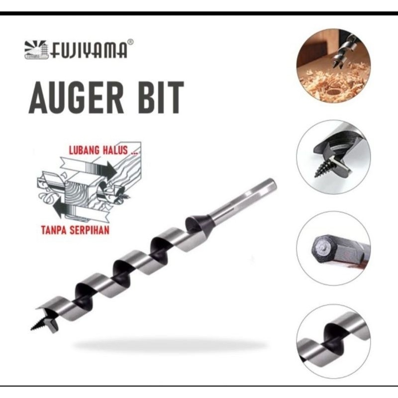 Fujiyama mata bor kayu spiral auger bits