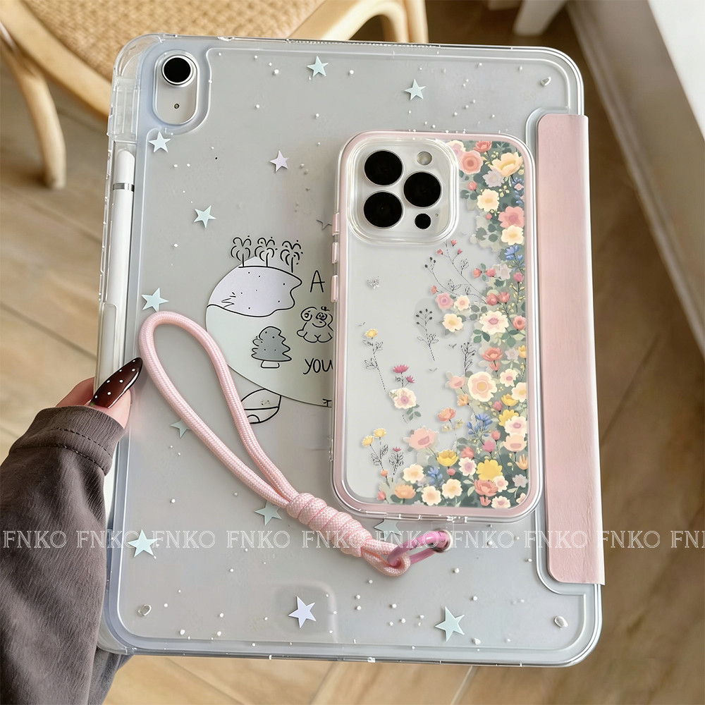 Kover Casing Untuk iPhone dengan Gambar Bunga Kering Cantik Y11410