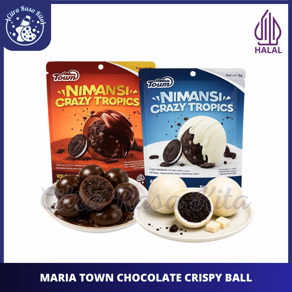Morita Town Crispy Ball Original & Chocolate Flavour Halal 88g