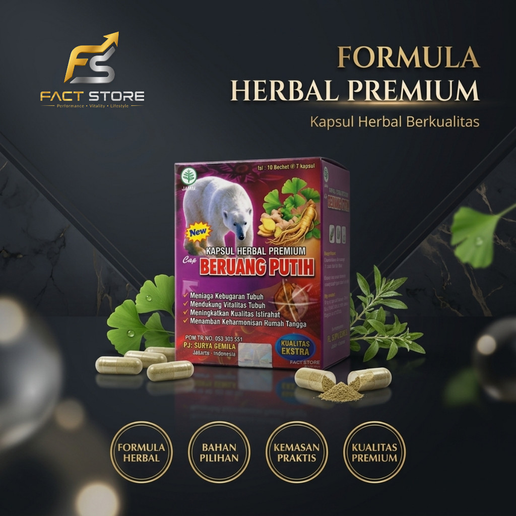 BERUANG PUTIH Herbal Formula – Isi 20 Kapsul