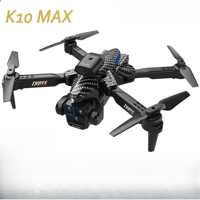 Drone K10MAX Dual Kamera 3in1 Triple Lens Carbon Fiber + 2 Baterai