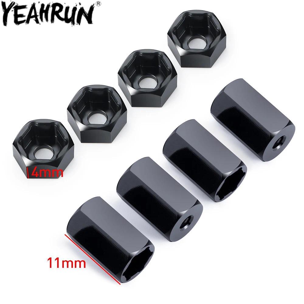 YEAHRUN Aluminum Alloy 5mm to 7mm Hex Wheel Hub Adapter Conversion for WPL D12 1/10 SCX24 Wheels on 
