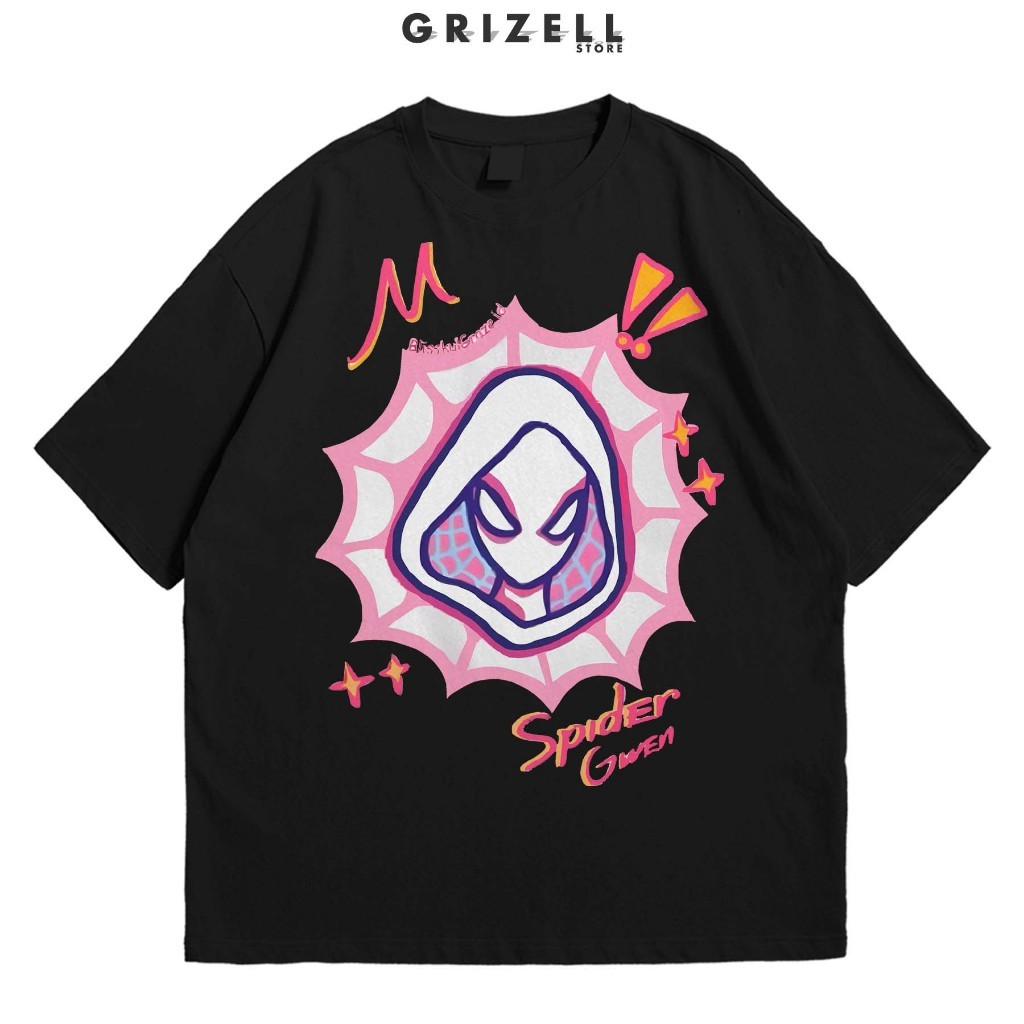 Baju Kaos Couple Spider Gwen & Miles Z3 Couple Spiderman Tshirt Couple kaos couple pasangan kaos cou