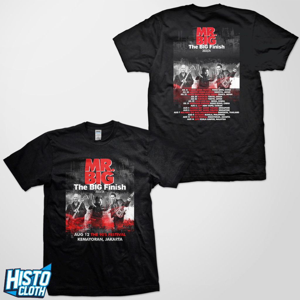 Kaos Band Rock MR BIG Tour Jakarta 2023 - MRBIG10 7SU
