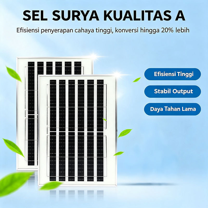 UORRIS Panel Surya 15WP 6V Monokristalin Solar Panel Modul Solar Cell Tenaga Surya Untuk Pengisian D