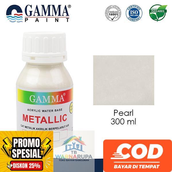 gamma Metallic Artistic Finish Acrylic Paint - Pearl 300gr
