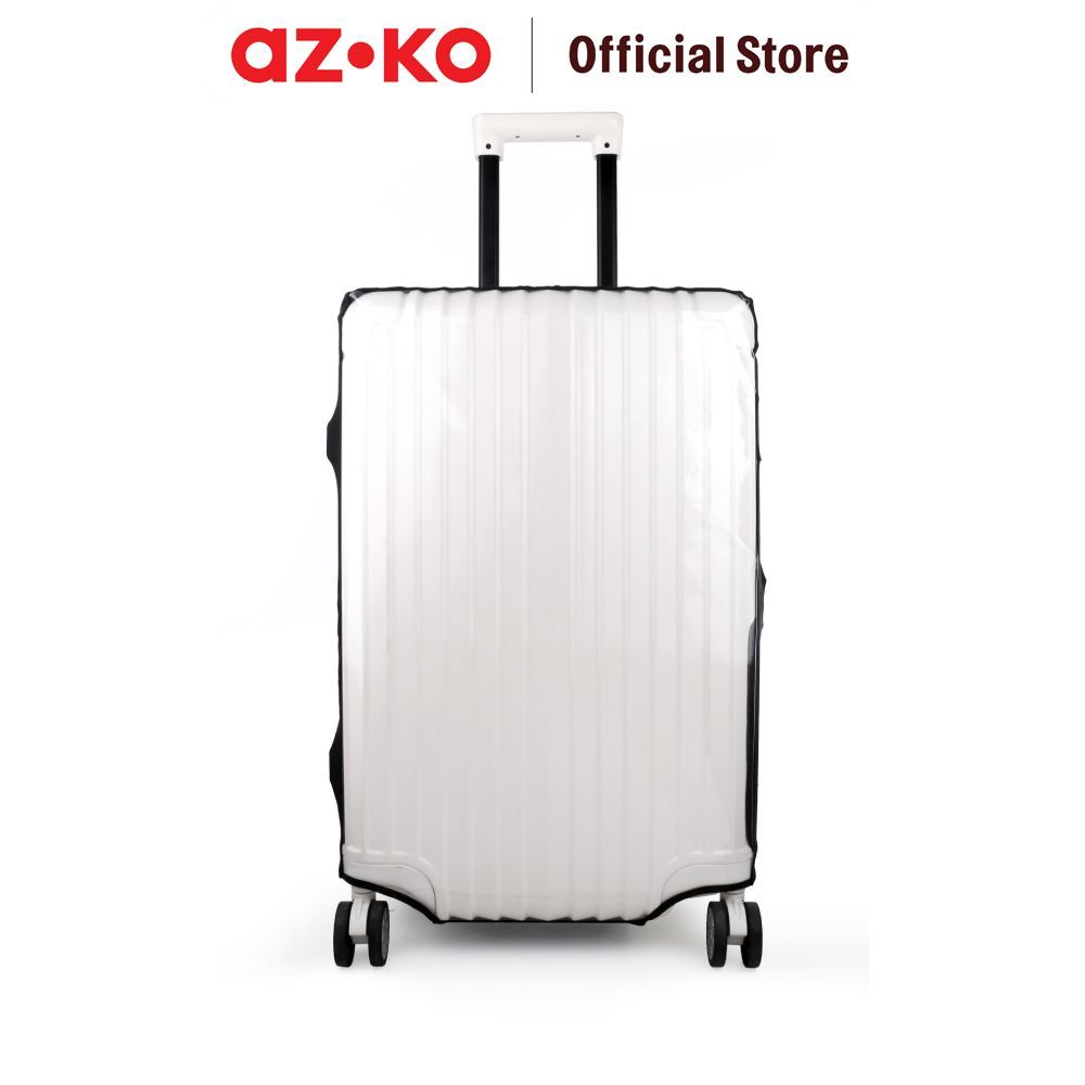 AZKO Passport Sarung Koper Dengan Spandex Ukuran L Transparan Pelindung Koper Luggage Cover Sarung T