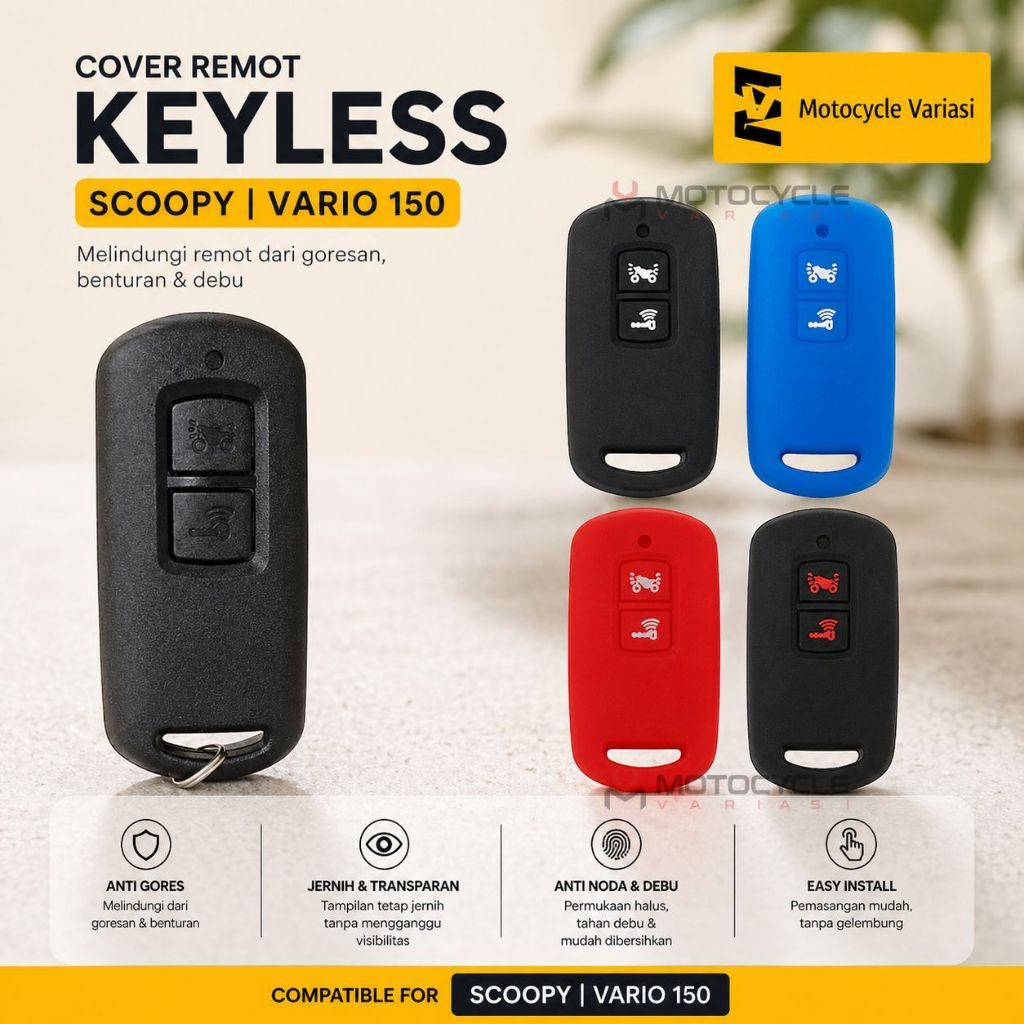 Cover Remot Scoopy 2021-2022 Cover Remot Vario 150 Keyless Sarung Remote Scoopy
