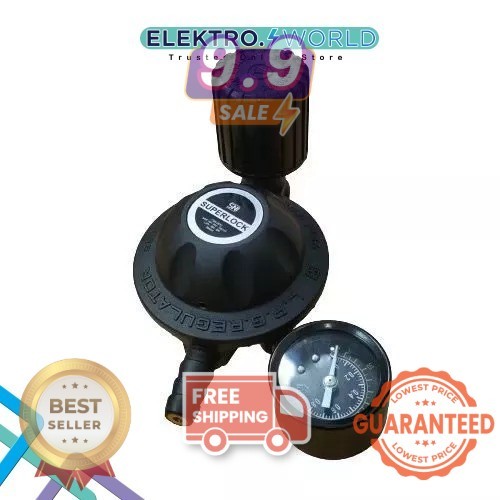 GASCOMP GRS-02 Regulator Meter - Alat Pengaman Gas LPG 3kg & 12kg