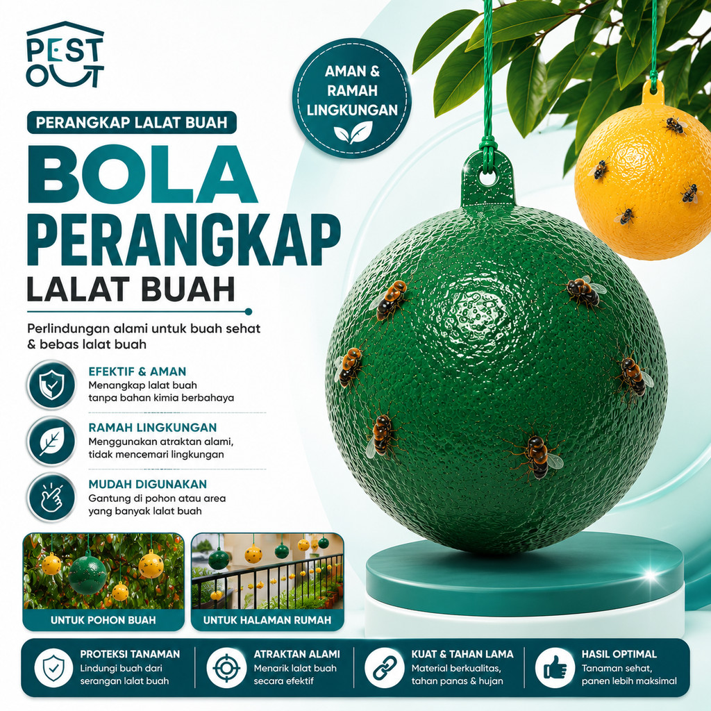 Perangkap Lalat Buah Bola Lem Lalat Jebakan Lalat Buah Perangkap Hama Tanaman