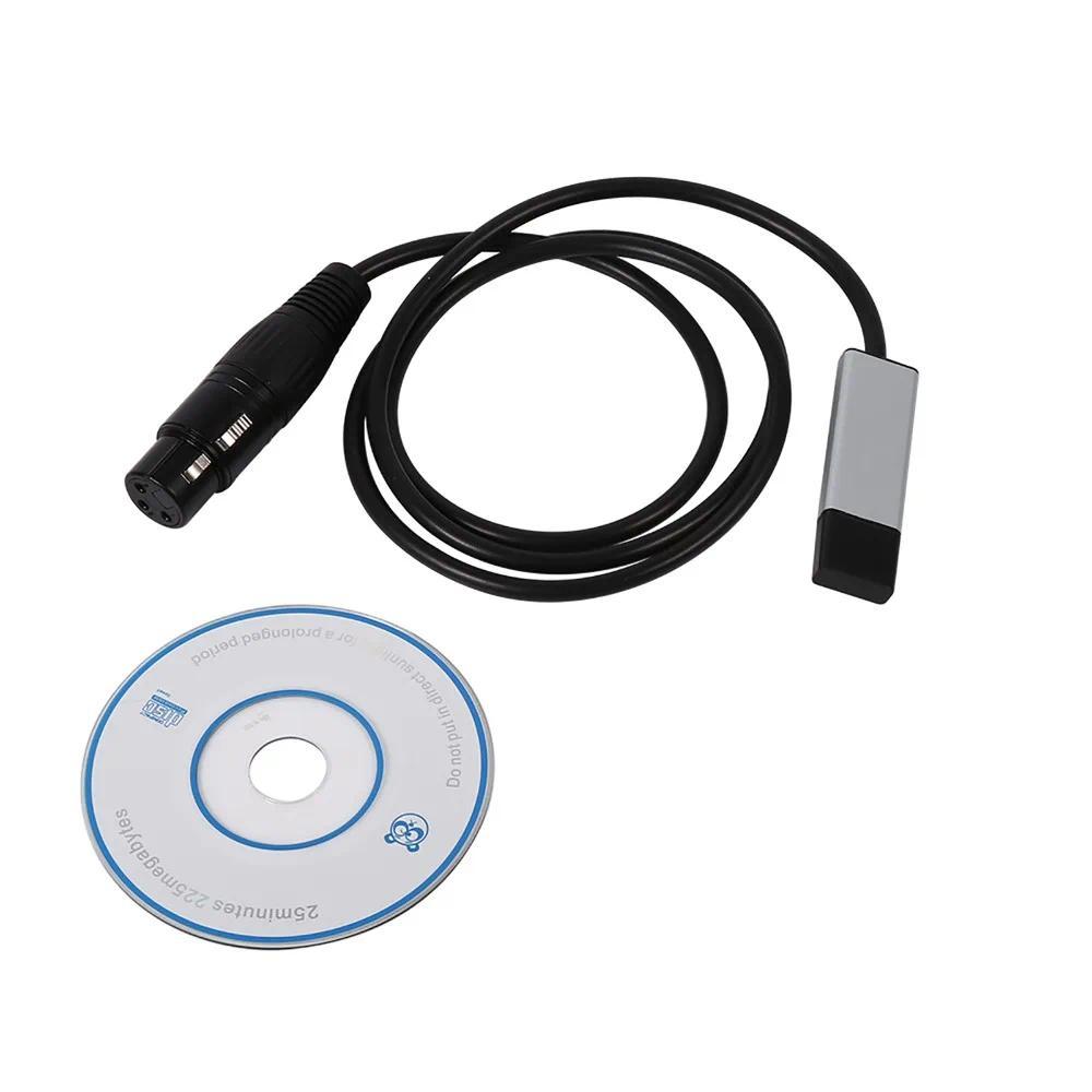 Durable Mini USB to DMX Interface Black 1m / 39.37inch DMX512 Controller USB DMX512 Converter PC Con