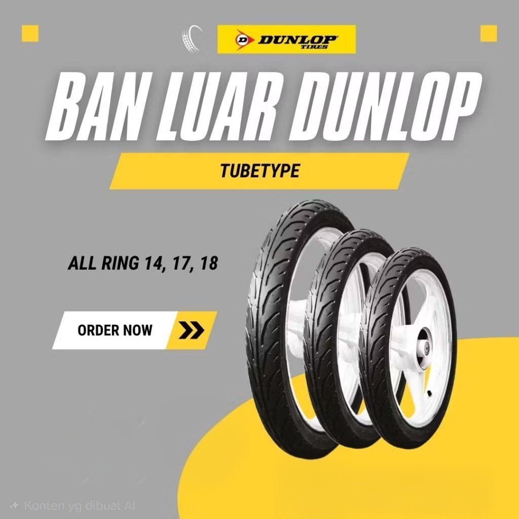 Ban Luar Motor Dunlop Dlp 90/90-14 TT901 Dunlop Ban Ring 14 Ban Dunlop Ring 14 Tubeless
