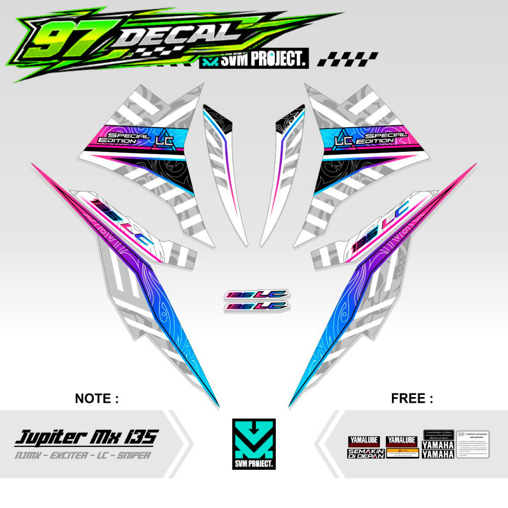STRIPING JUPITER MX NEW 135 / STIKER MX 135 / STICKER NJMX / SETIKER / ECXITER 135 / SNIPER 135