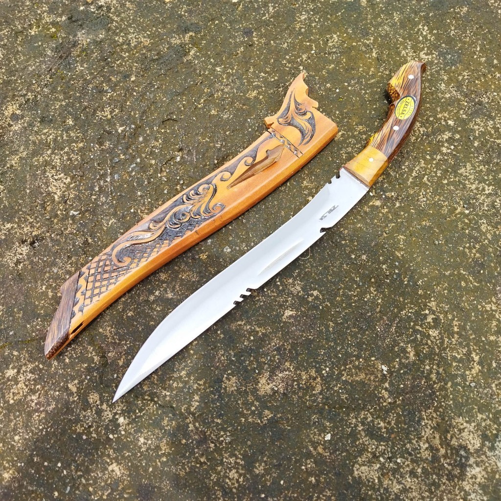 PUTRA KATANA Agustinashope27 GOLOK CIBATU ASLI GOLOK ZELSA UKIR ASLI BAJA PER 100% REAL PICK 35CM FU