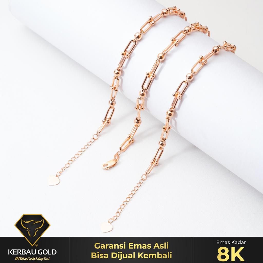 [Kerbau Gold] Gelang Emas T Candy 8K- Emas Asli 100%