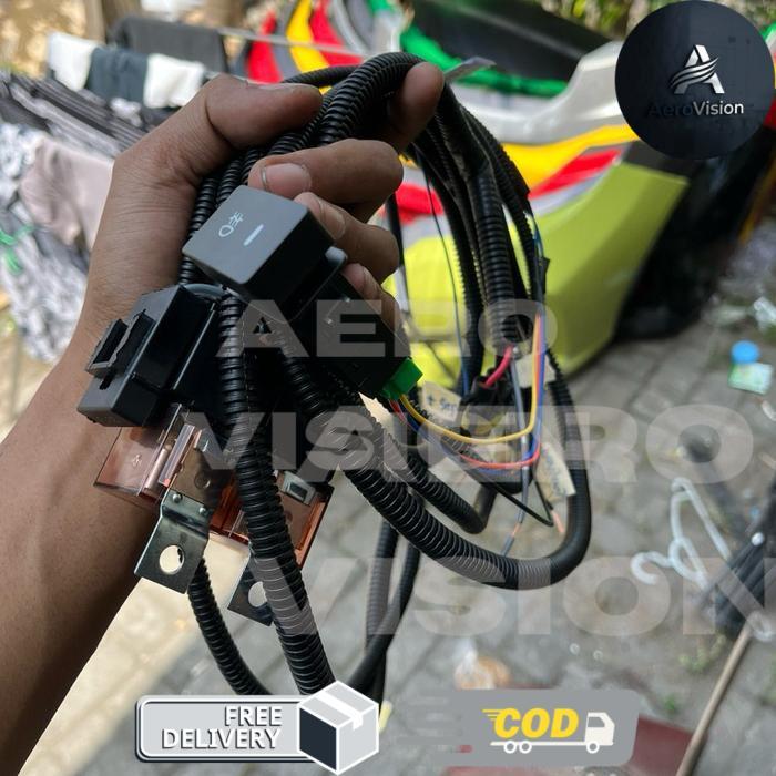 kabel foglamp biled brio mobilio avansa xenia E / S upgrade foglamp biled relay projecktor custom pa